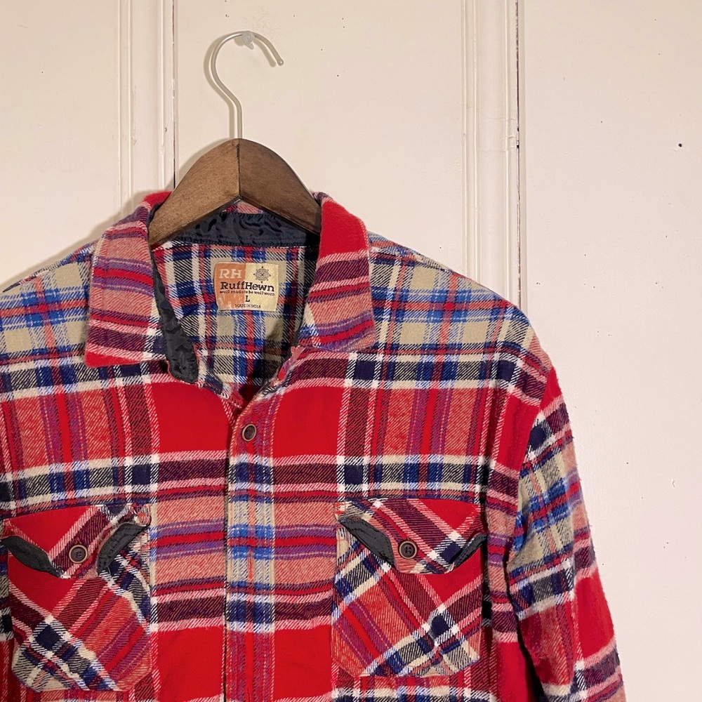 VINTAGE 90S RUFF HEWEN FLANNEL - Picture 2 of 3
